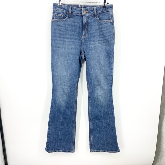Old Navy Women Size 4 Jeans Flare Pants Dark Wash Extra High Rise Stretch Smooth - Picture 1 of 7